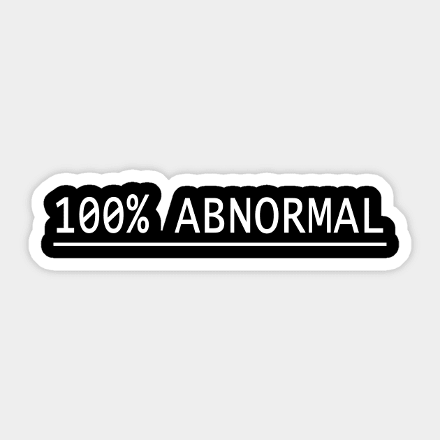 100% Abnormal Sticker by kecy128